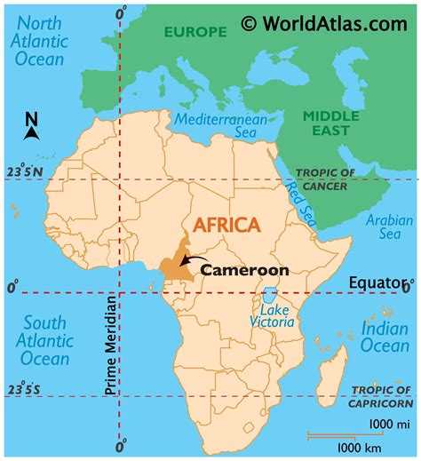 Cameroon Map Geography Of Cameroon Map Of Cameroon