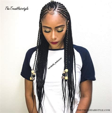 Make a bold statement by using either a blonde hairstyles.this hairstyle is highly recommended because it protects your natural hair. Youthful Fulani Crown with Horizontal Braids - 20 ...