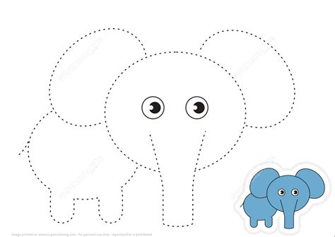 How to play the game online in this flash game, your child will learn to decorate a picture of an elephant. Trace Lines and Draw Cartoon Elephant | Free Printable ...