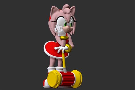 3d File Amy Rose Sonic The Hedgehog For 3d Printing・3d Printable Model To Download・cults