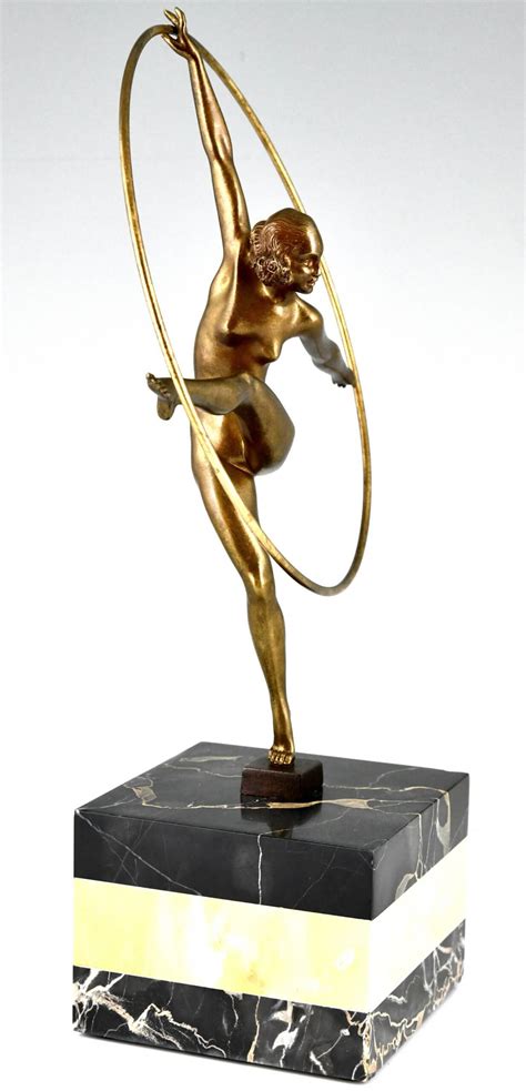 Art Deco Bronze Sculpture Hoop Dancer Deconamic