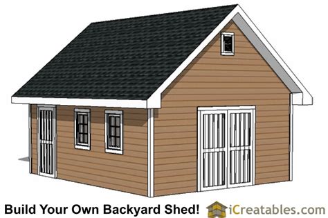 16x20 Shed Plans Build A Large Storage Shed Diy Shed Designs