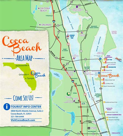 Cocoa Beach Florida Map Free Printable Maps