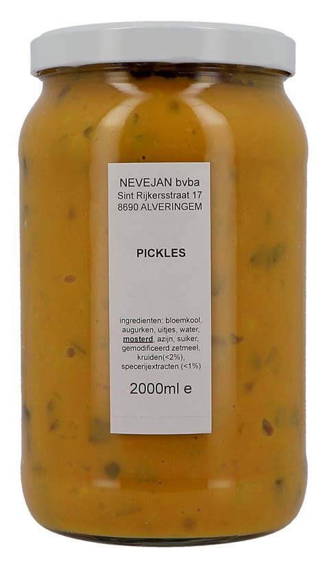 Pickles Saus 2 5L Bokaal Online Kopen Nevejan