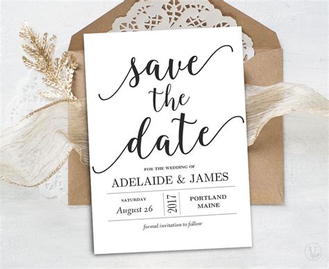 Stay organized with digital invitations. Save the Date Template Printable Save the Date Card INSTANT