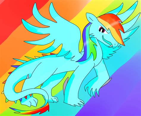 Rainbow Dash Dragon Form 2 By Luciarayadra On Deviantart