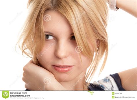 Pretty Blonde Girl Stock Image Image Of Person Blond 12800293