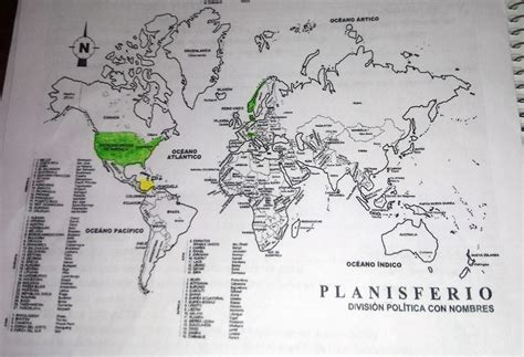 Actualizar 51 Imagen Mapa Planisferio Con Nombres Con Division