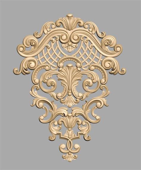 A760 Ornaments Design Wood Art Baroque