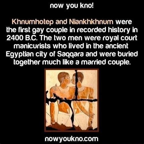 Khnumhotep And Niankhkhnum Were The First Gay Couple In Recorded History In 2400 Bc The Two Men