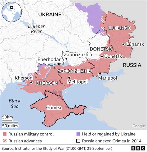 What Russian Annexation Means For Ukraines Regions Bbc News
