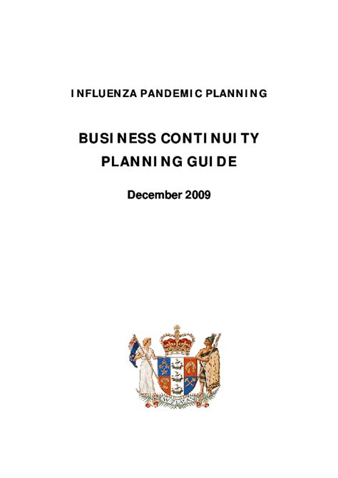 Influenza Pandemic Planning Business Continuity Planning Guide Save