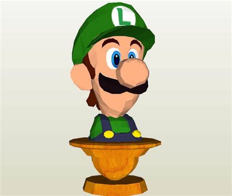Mario Luigi Bust Free Papercraft Download
