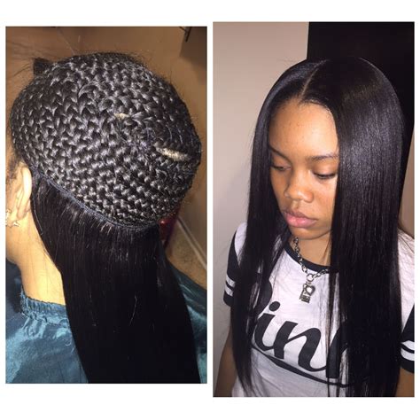 Sew In With Minimal Leave Out Hair Styles Sew In Hair Extensions