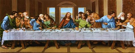 Leonardo Da Vinci Original Picture Of The Last Supper Painting Framed