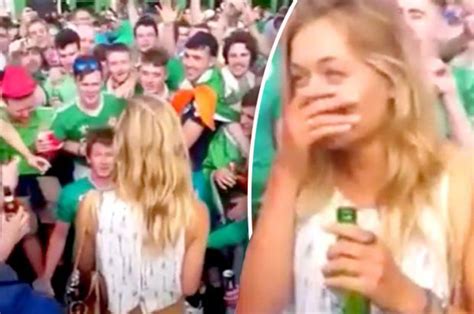 Euro 2016 Republic Of Ireland Fans Sing Love Songs To French Girl Daily Star