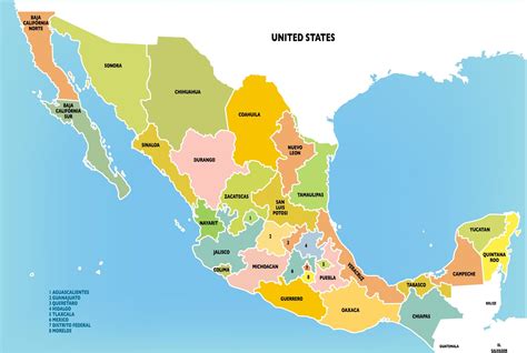 Mapa De Mexico Con Nombres Capitales Y Estados Imagenes Totales Images