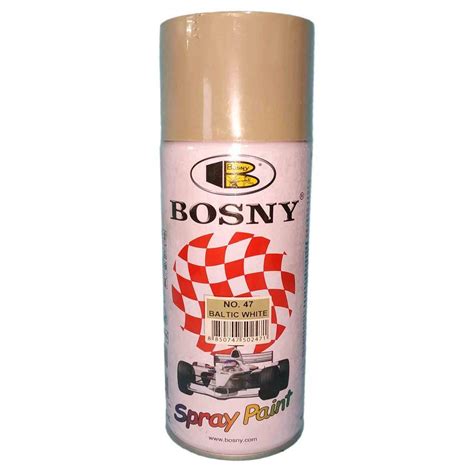 400 Ml Baltic White Color Spray Paint Bosny Brand 1 Dozen 12 Pcs
