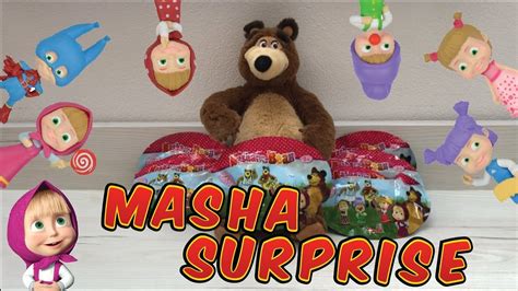 Masha And The Bear Opening Special Surprise Masha Collectible Figurines Youtube