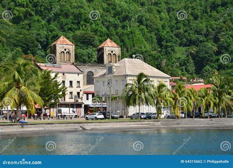 Martinique Picturesque City Of Saint Pierre In West Indies Stock Photo