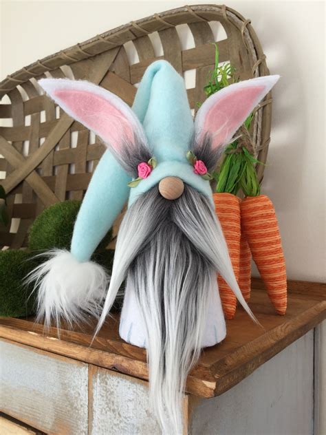 Bunny Gnome Easter Gnome Spring Gnome Gnome By Gnomebodiesbusiness