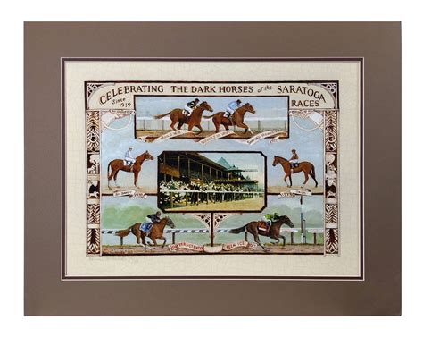 Celebrating The Dark Horse Horses of Saratoga - Impressions of Saratoga