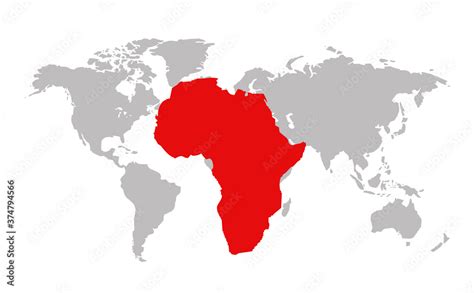 Africa Map Vector Illustration Stock Vector Adobe Stock
