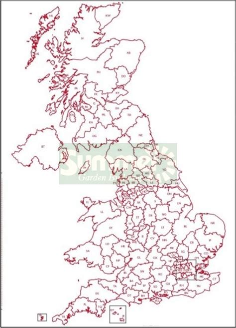 Uk Postcode Areas In England Scotland And Wales