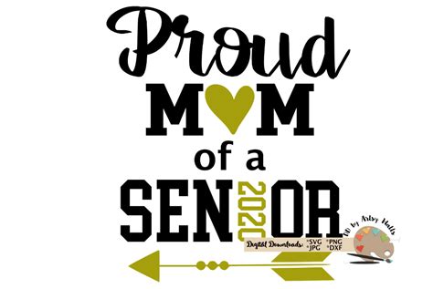 Proud mom of a 2020 Senior svg cut file mom of a graduate