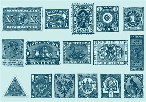 Vintage Stamps 123842 Vector Art At Vecteezy