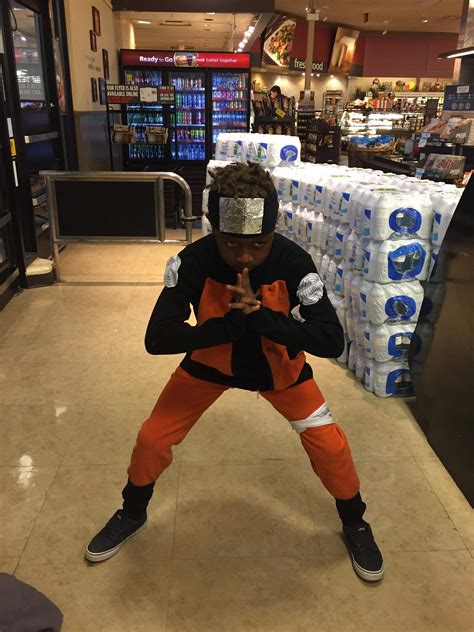 Sometimes people take the fourth of july to seriously. This is a homemade Naruto Halloween costume that my sons mother made out of Old Navy sweaters ...
