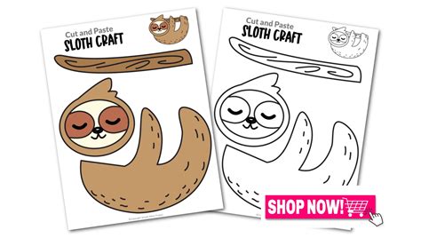 Printable Sloth Craft Template Free Printable