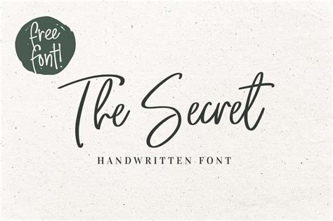 Typographie Elle Est Gratuite Et Elle Sappelle The Secret Free