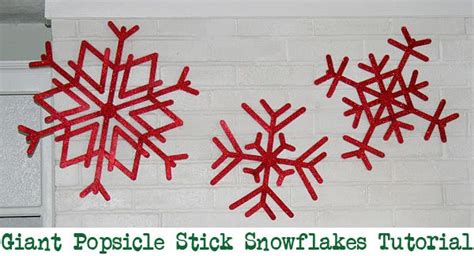 Gigantic Popsicle Stick Snowflakes Craft Tutorial