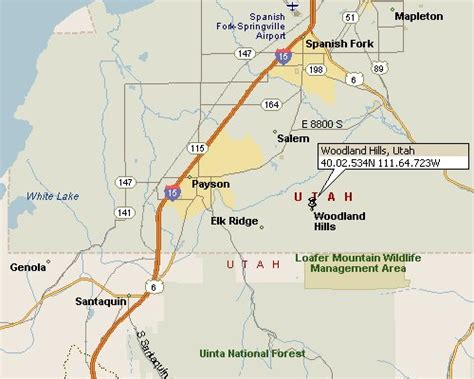 Woodland Hills Utah Map 1
