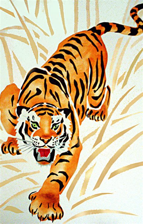 Large Tiger Stencil Henny Donovan Motif Large Tiger Stencil