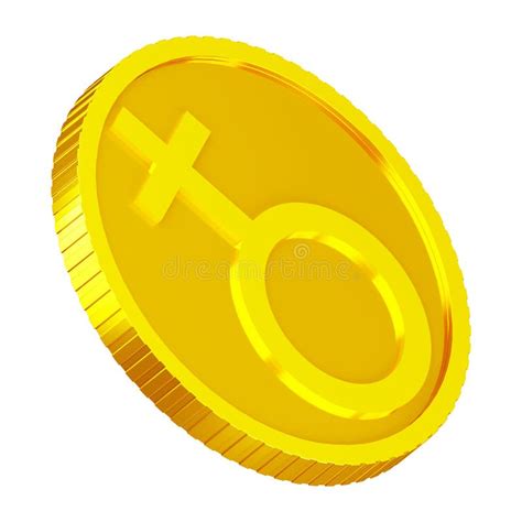 Coin Money With The Image Of Sex Female Icon On A Gold Coin Random Selection Stock