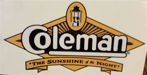 Two 2 New Coleman Sunshine Of The Night Sticker Decal Lantern Stove