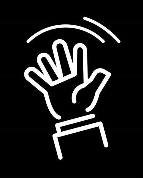 Hand Wave Clipart Black And White