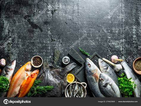 Assortment Of Various Fresh Fish Stock Photo By ©olesysh 274423900