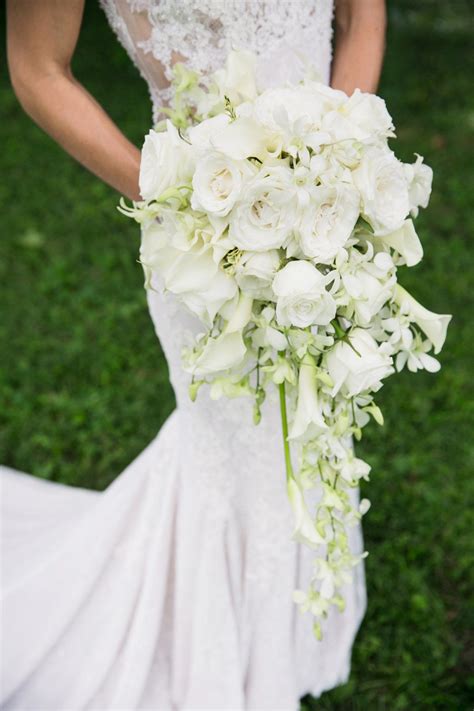 Bridal Bouquet Calla Lillies White Cascading Bridal Bouquets Bride Bouquets White White Rose