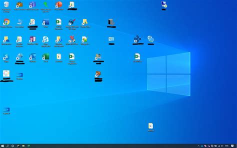 Laptop Los Iconos Del Escritorio De Windows 10 Se