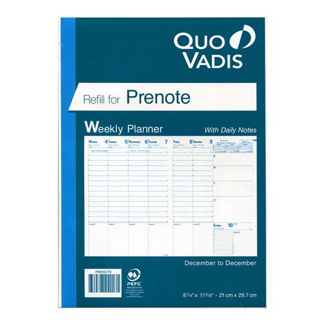 Buy Quo Vadis Prenote 2020 Planner Refill