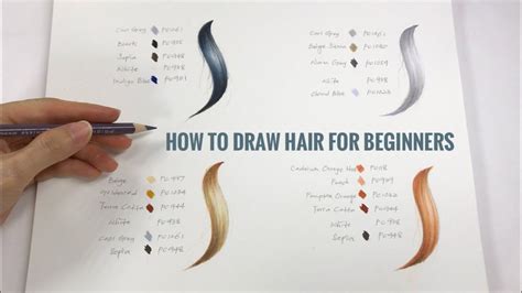 How To Draw Hair Using Colored Pencils Step By Step Youtube