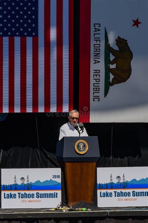 Senator Reid Speaking At 20th Annual Lake Tahoe Summit Editorial Photography Image Of Arena