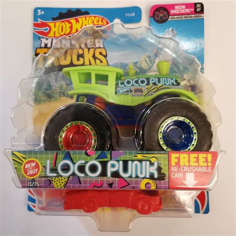 Hot Wheels Monster Trucks Loco Punk Neon Shockers