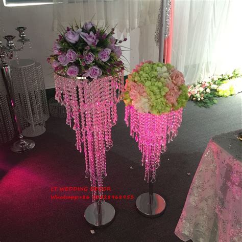 10 Pcslot Acrylic Crystal Wedding Centerpiecewedding Candelabra