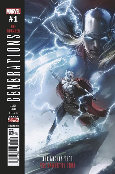 Generations Unworthy Thor And Mighty Thor 1 2nd Print Variant 2017