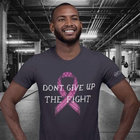 Dont Give Up The Cancer Fight Mens Short Sleeve Navy Jack