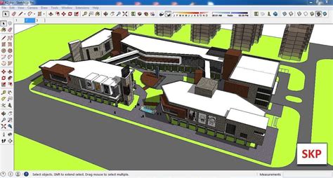 Sketchup Commercial Complex K2 3d Model Cgtrader